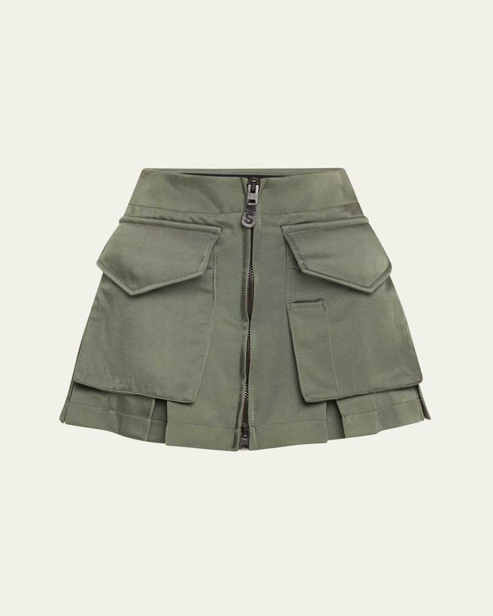 Spiewak Nylon Cargo Pocket Zip Front Mini Skirt